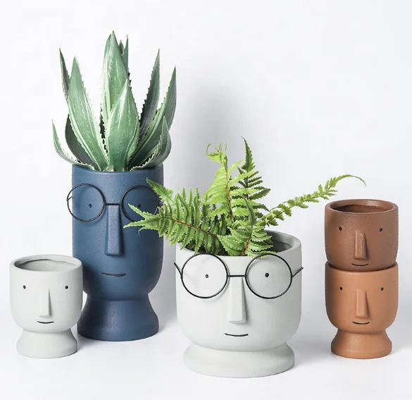 Mini vaso da fiori creativo in ceramica per piante grasse, vaso