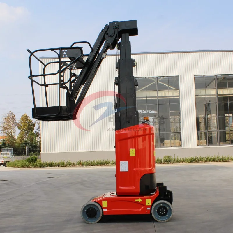 9m 10m Rotation 345 Degrees Electric Lifting Telescopic Small Mini Man Lift with JIB