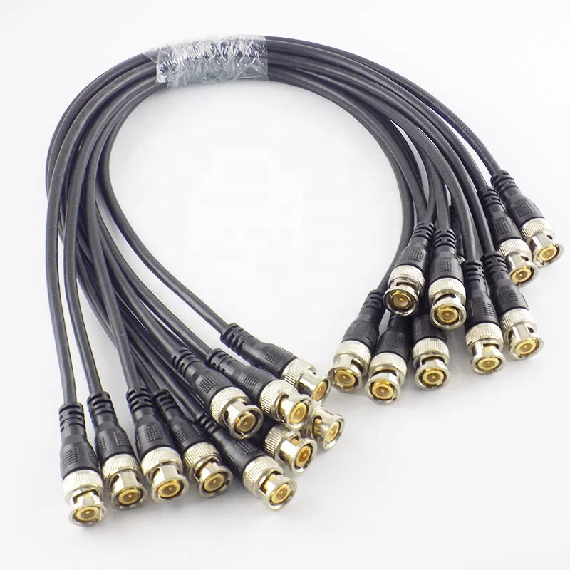 Соединительный кабель-переходник OULAIDA со штекером BNC-штекером BNC 0,5-3 м, провод с отрезом для камеры видеонаблюдения, соединительный кабель BNC, аксессуары