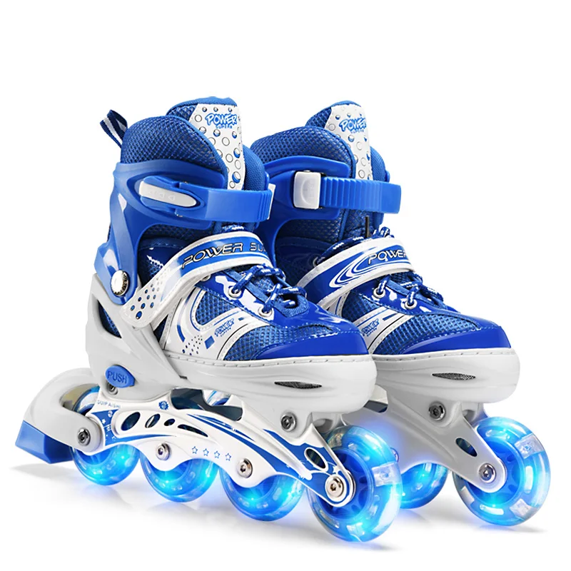 High Quality Kids Skate Shoes Flashing Skate Shoes Set Adjustable Inline Roller Skate Shoes