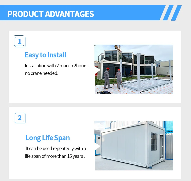 China Factory Prefabricated House Modern Design 20ft 40ft Luxury House   H41b08b2d0c2a4faca3039f1f5b7a31309 