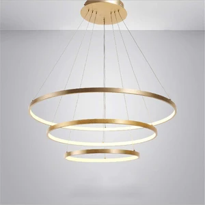 Wholesale Hotel Entrance Modern LED Chandelier Low Ceiling Circle Lights for Interior