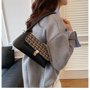 Newly Arrived Lady Fashion PU Women's Shoulder Underarm Handbag with Single Strap Polyester Lining Daily Use