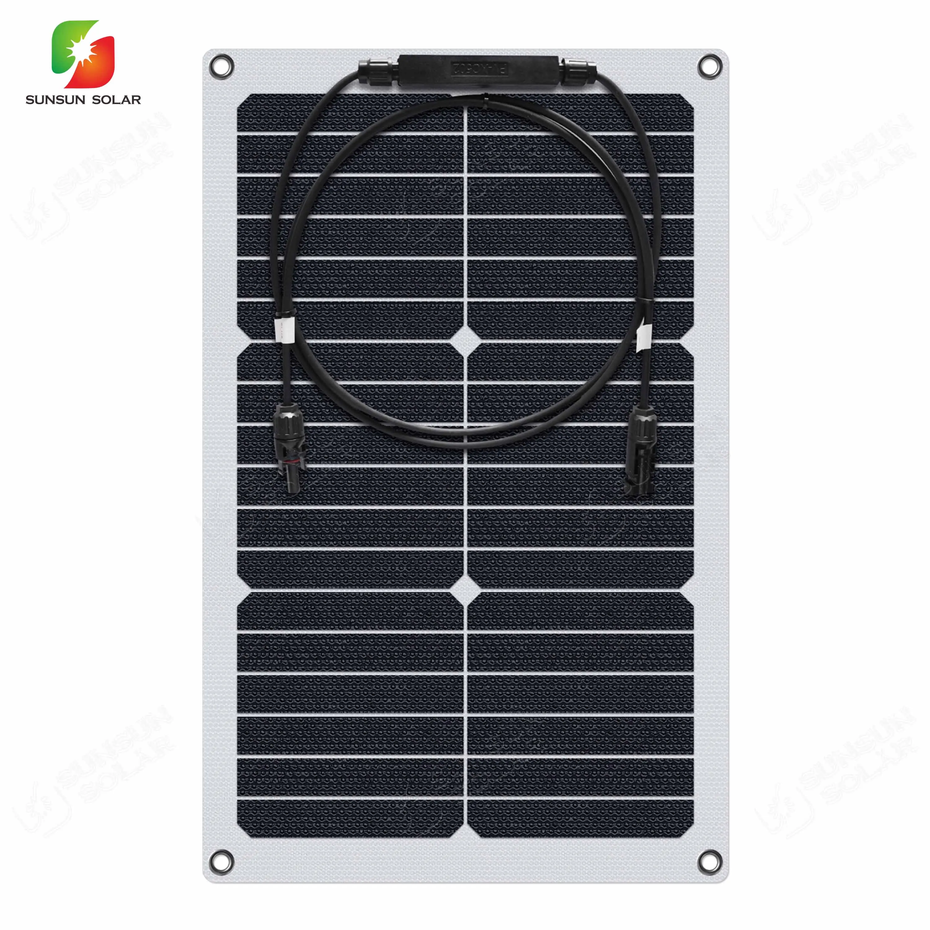 Полугибкие солнечные панели ETFE/PET OEM/ODM для морских фургонов, 20 Вт