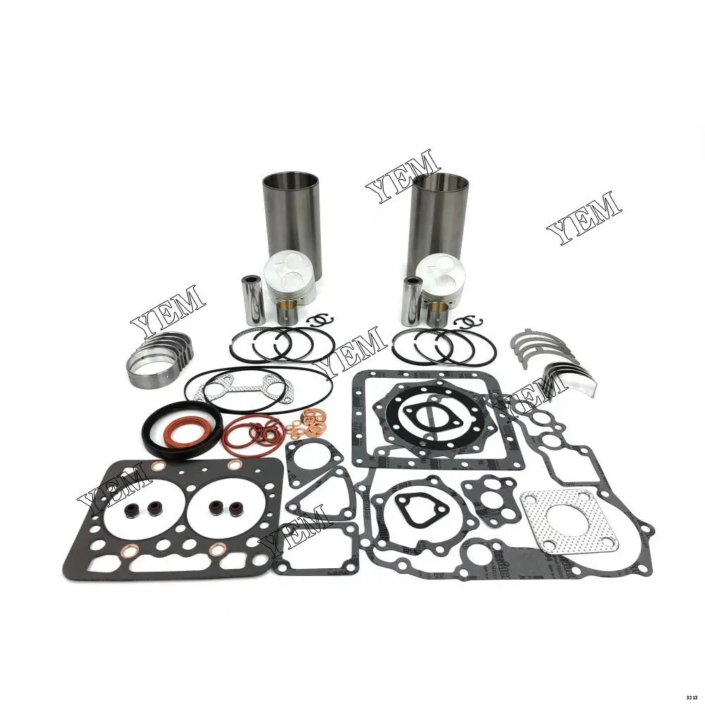 Engine Rebuild Kit With Piston Ring Liner Cylinder Gaskets Bearings Fit for Kubota Z482