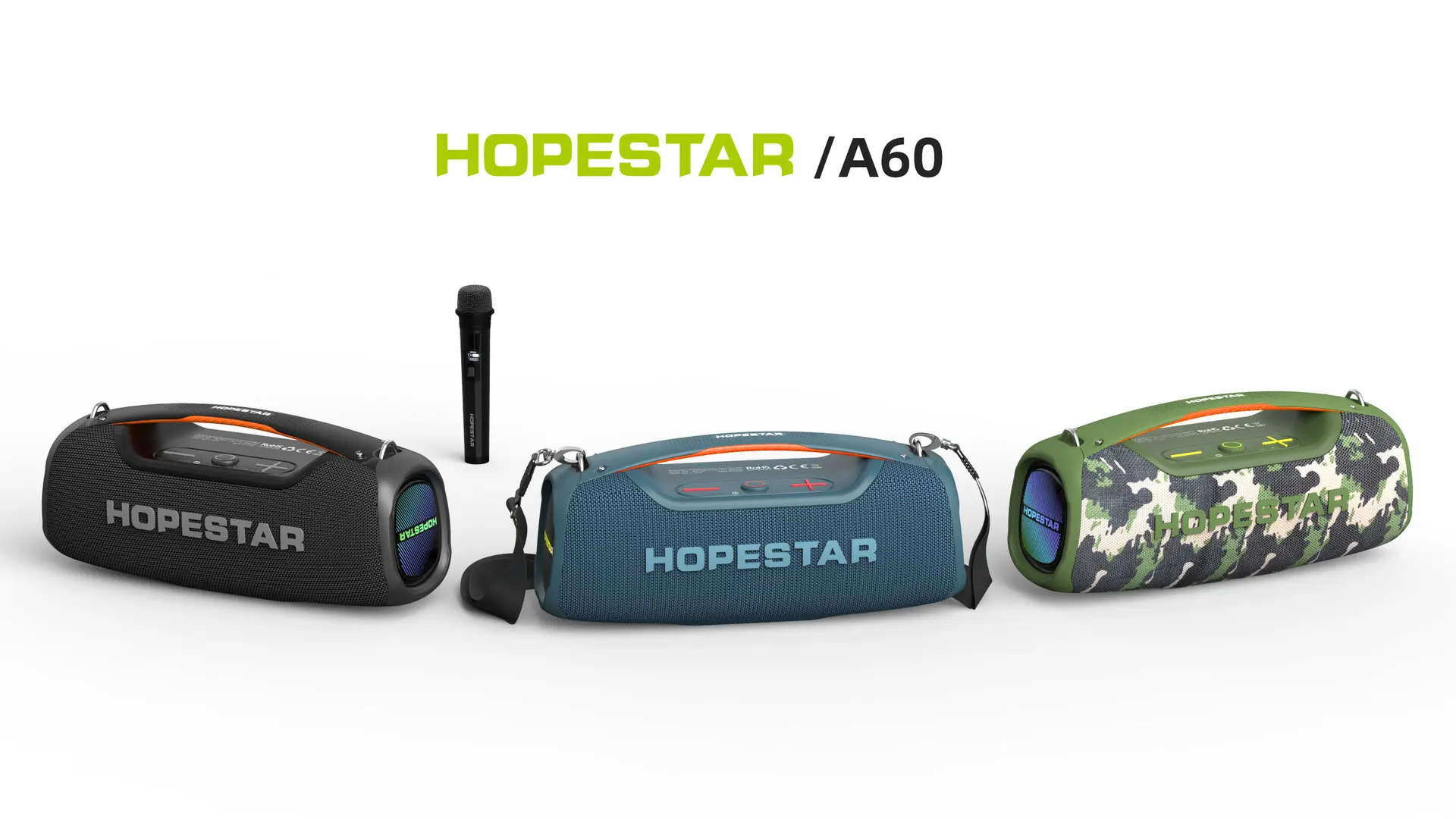 Hopestar Speaker 100W Outdoor Portable Audio Player A60 High Quality RGB Wireless RGB Wireless Subwoofer for Home Parties