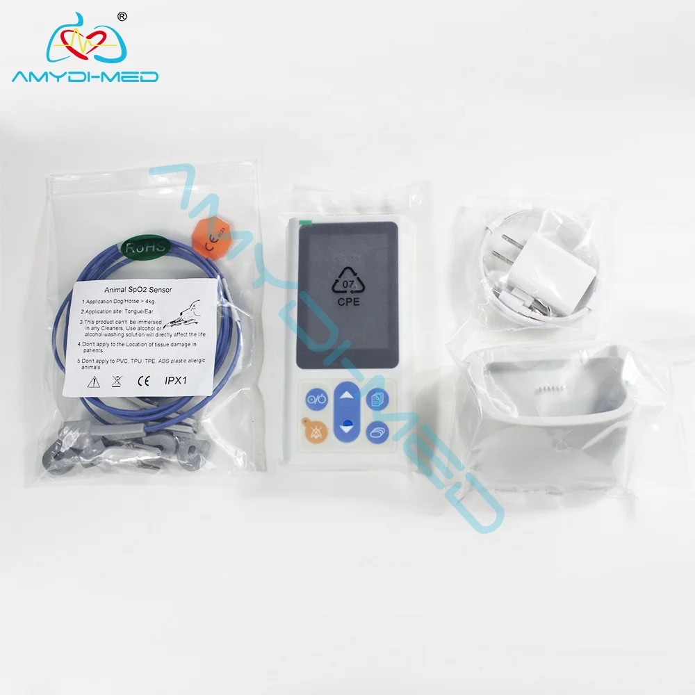 Amydi-med Gray Clip Spo2 Sensor Veterinary Pulse Oximeters for Dog Cat Horse Animals
