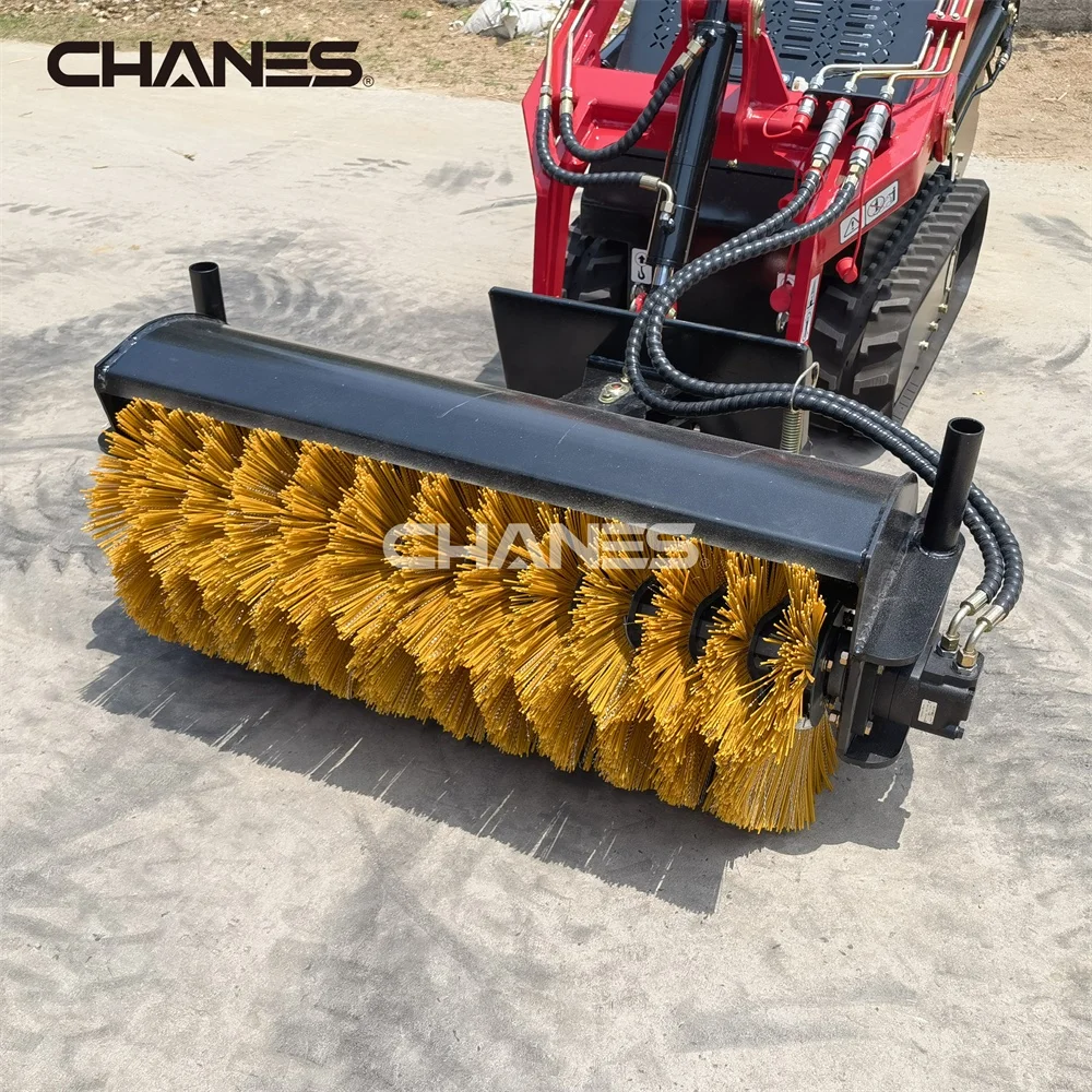 Mini Skid Steer Loader Sweeper Angle Broom Collection with Motor and Bearing Core Components on Sale Sweeping Tools