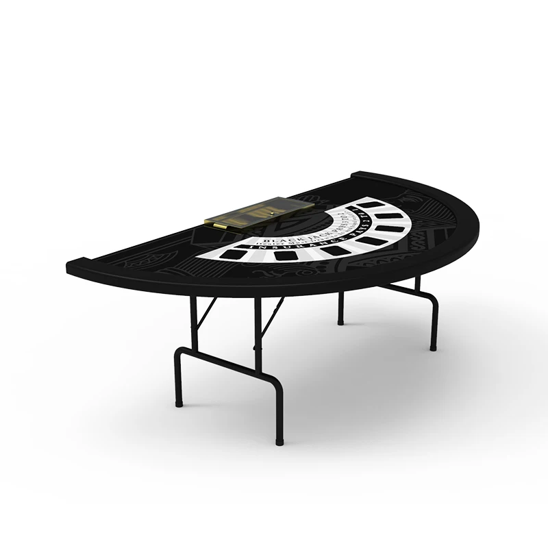 YH 88 дюймов новый дизайн удобный подлокотник черный домкрат покерный стол со складными нержавеющими ножками