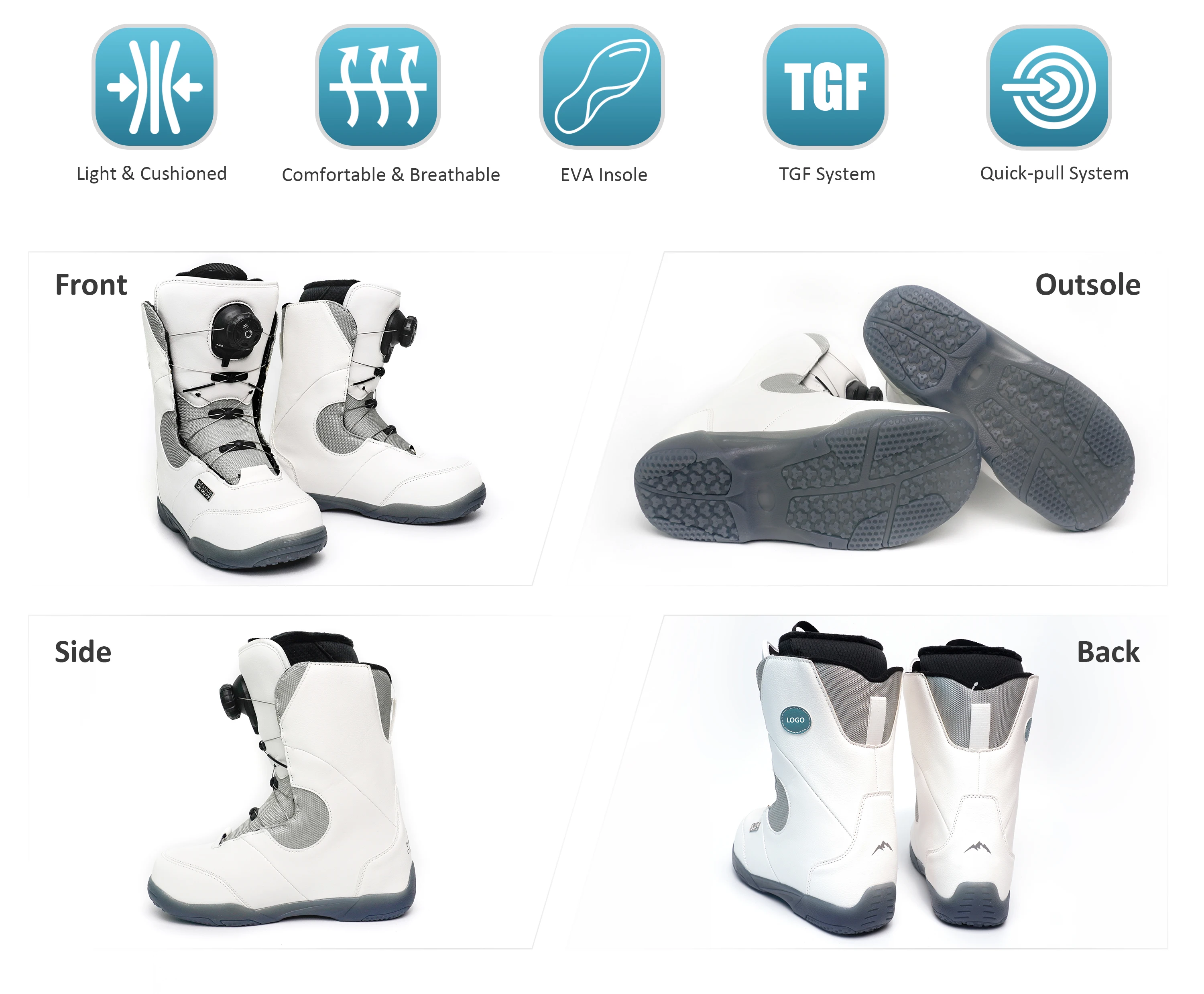 Myouth New Style Thick Plus Outdoor Winter Sports Snowboard Boots Boa