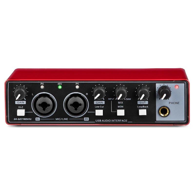 Professional 2 Channel USB Audio Interface for Live Streaming