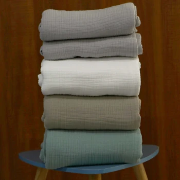 Muslin Gauze 100% Cotton Blankets cozy solid color simple blanket Embrace the  Comfort of Nature for Christmas