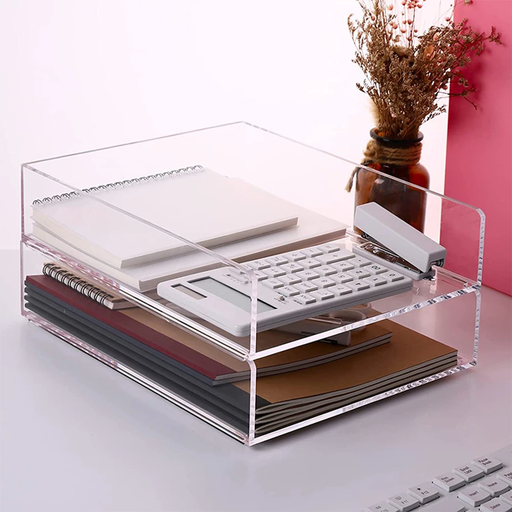 MaxGear Acrylic Letter Tray Paper Organizer Tray Acrylic