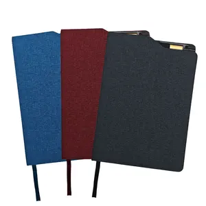 N505 Custom A5 Hardcover Fabric Cover Thread Sewing Bound Day Planner Notebook for Writing A4 Size