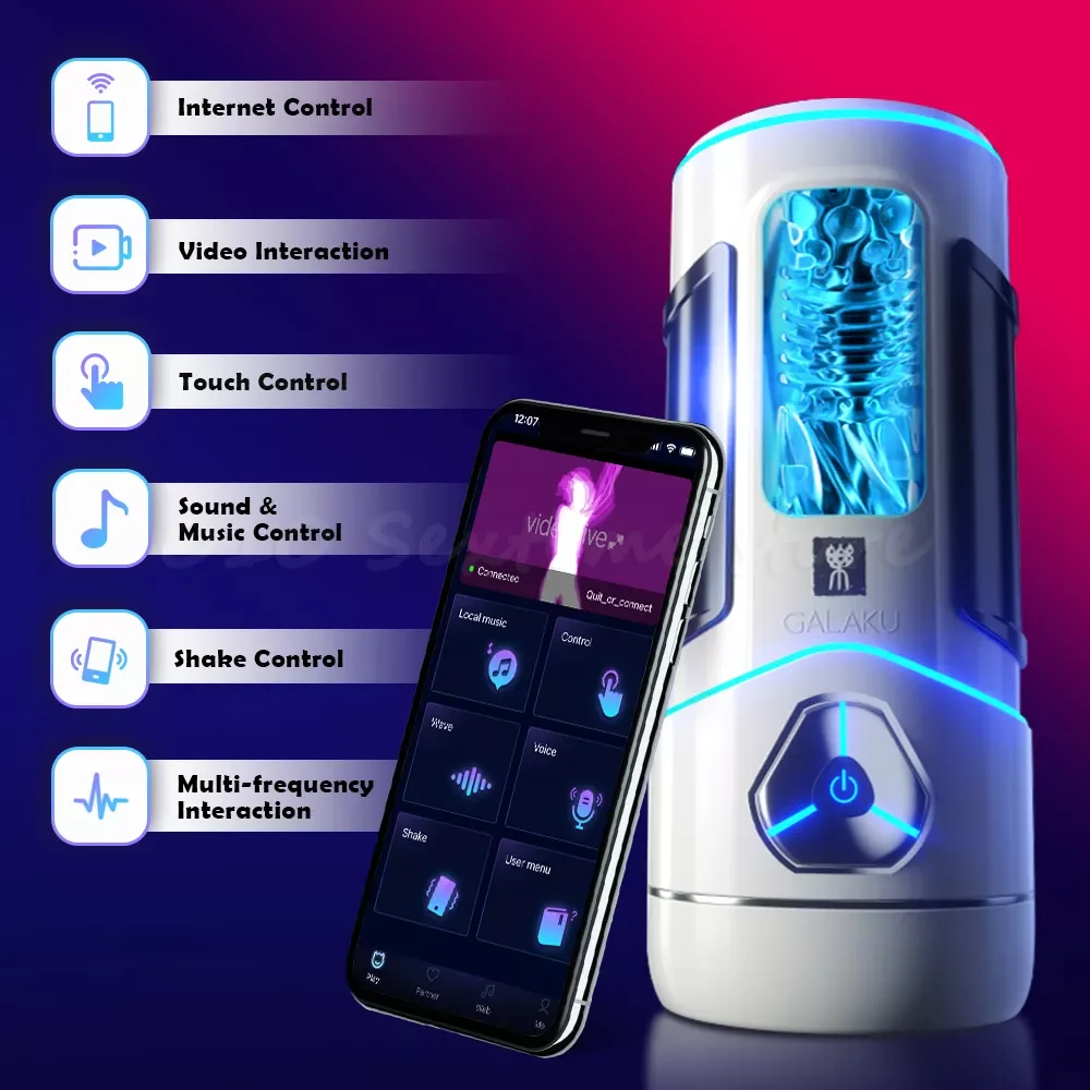 Original Bluetoothes App Pussy Sex Machine for Men Vibrating Real Vagina Vibrator Male Masturbator Sex Toys for Man