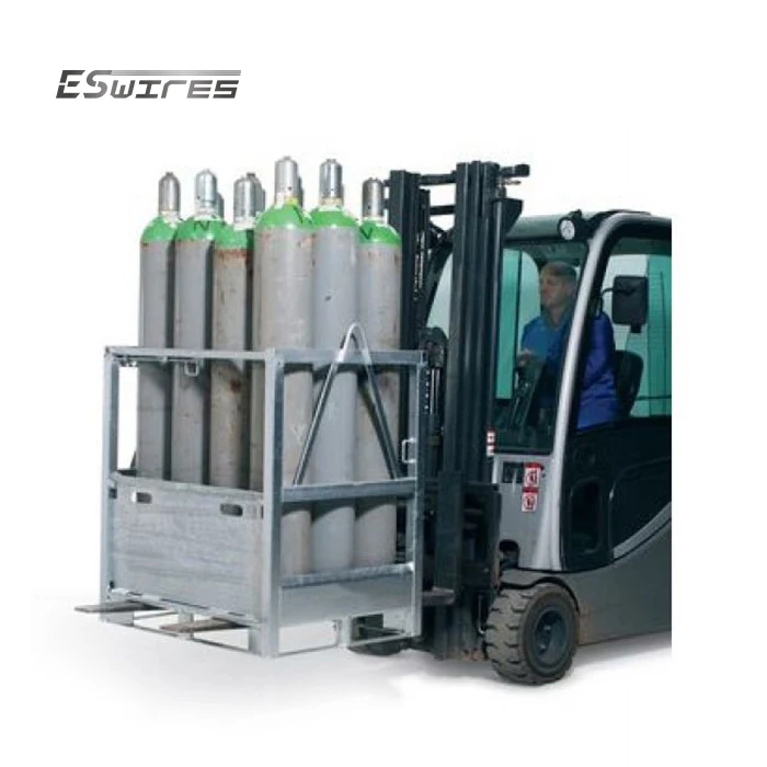 Industry Galvanized Forklift Storage Transport Stackable Metal Steel Stacking Customized Pallet for Gas Bottles Cylinder