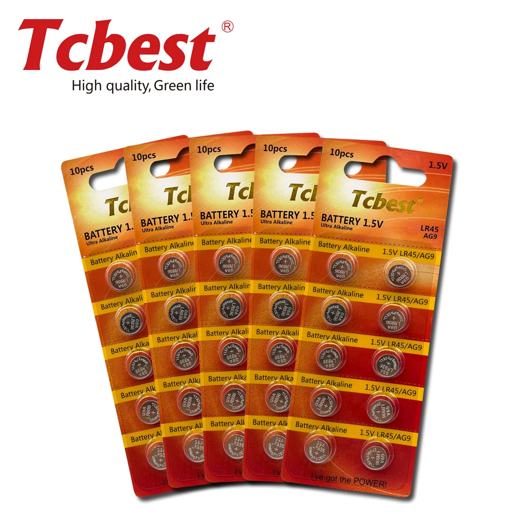 도매 AG9 L936 LR45 1.5V 알카라인 버튼 셀 배터리 산업용 모니터 코인 배터리