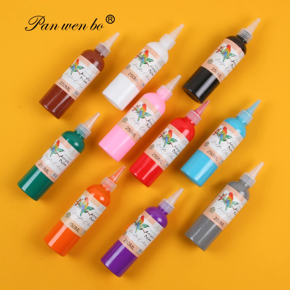 Художественные принадлежности 10 видов цветов акриловая краска 250 мл художественная Профессиональные акриловые
