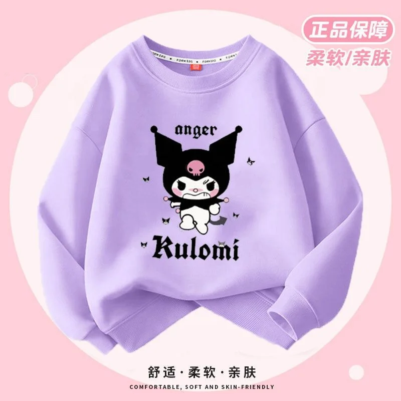 New Sanrio Anime Kuromi Children Hoodie Cute Girl New Spring Autumn ...