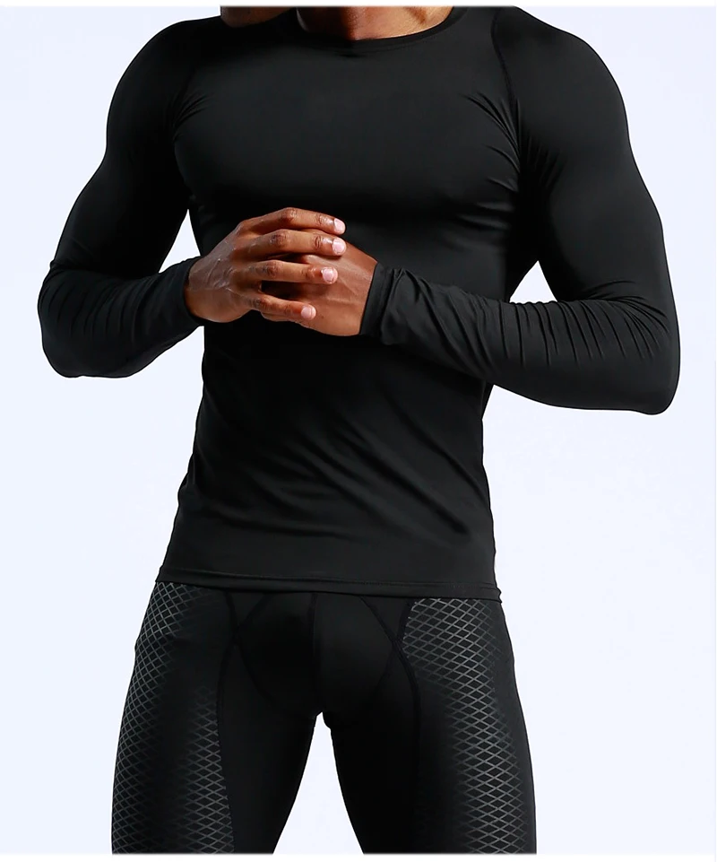 Blank Gym Compression Sportswear Men T Shirts Soft Exercise Sports