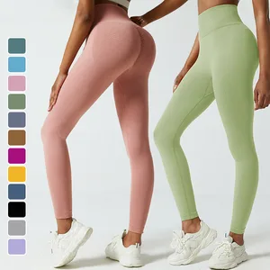 Custom Wholesale Seamless Scrunch Elastic Supplier Top Selling Amplify Yoga Leggings