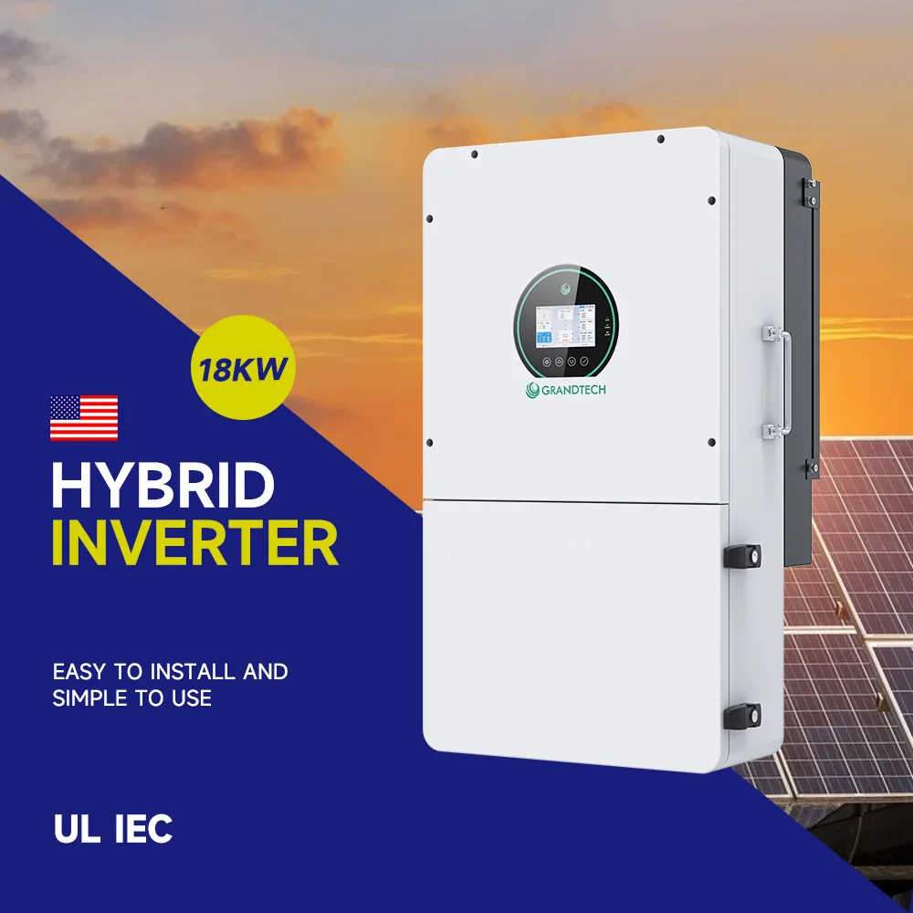 عاكس شمسي هجين بسعة 18 كيلوواط، بدخول تيار مباشر بفولتيتين 120 فولت / 240 فولت، وخرج مزدوج، وكفاءة تشغيل تصل إلى 98%، وحماية وفق المعيار IP65، وضمان لمدة 5 سنوات، عاكس منفصل الطور