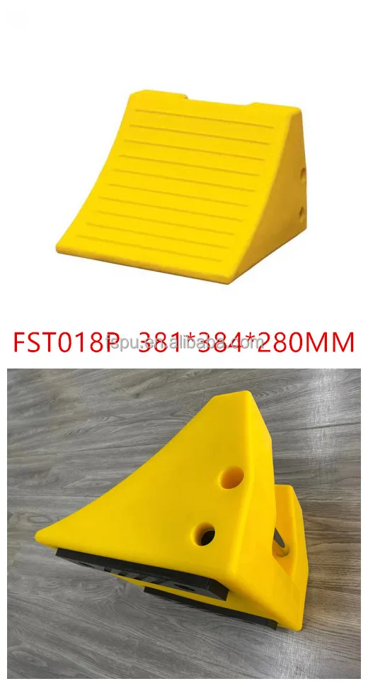 Пластиковая искусственная Противооткатная колодка блок с противоскользящими резиновыми