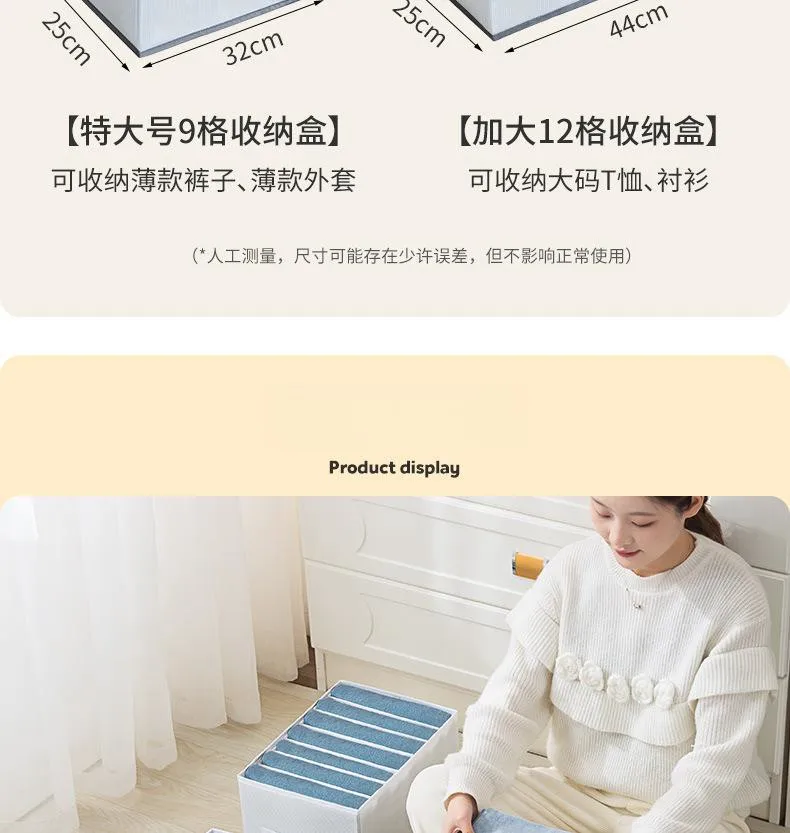 Wardrobe Clothes Organizer Jeans Organizer Closet Drawers Organizers and Storage Bins for Bedroom Clothing