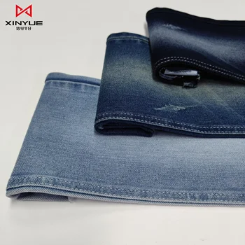 Kevlar Denim Fabric Recycled Knit Fabric Fabric Factory for Bag Denim Tricot YARN DYED Denim Fabric Textile Raw Material T8-480