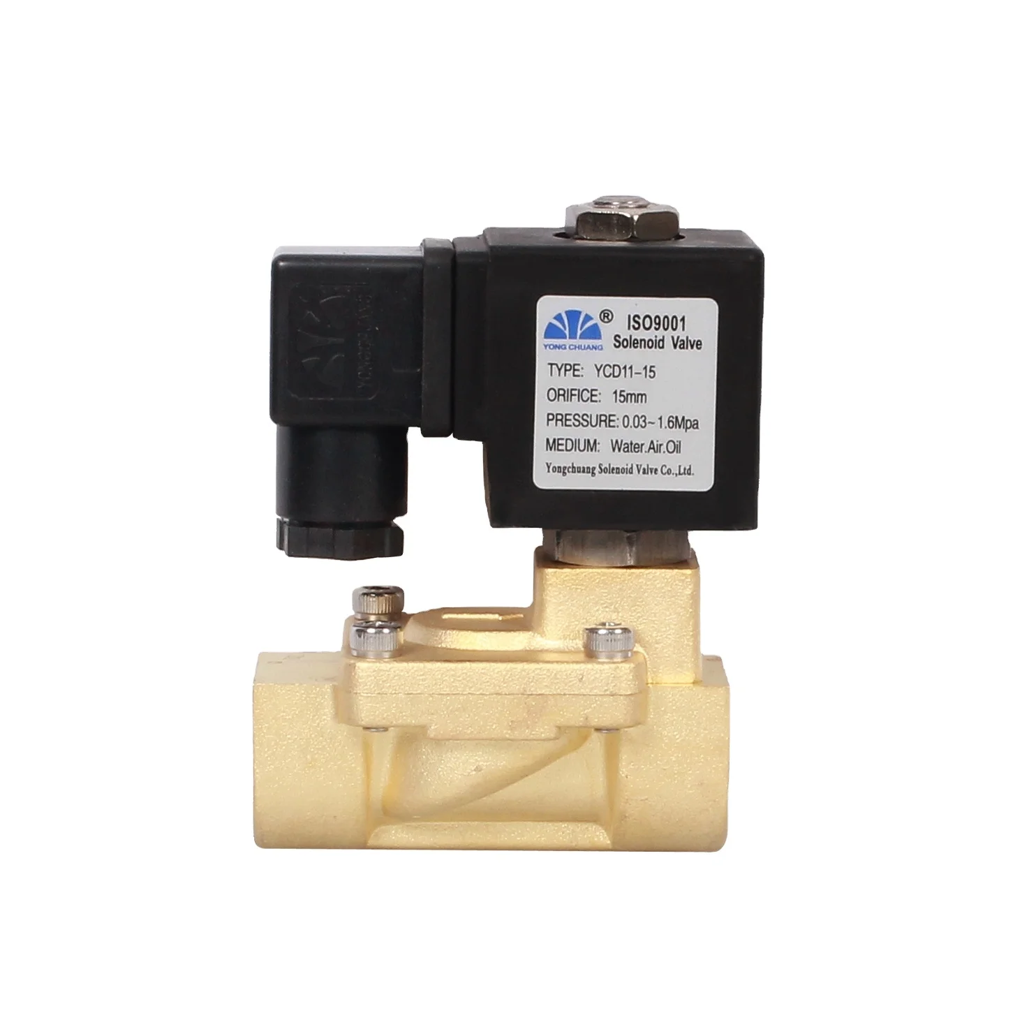YONGCHUANG  YCD11/21 pilot Oprated Diaphragm Brass Water Solenoid Valve 3/4 for Tap Water Irrigation