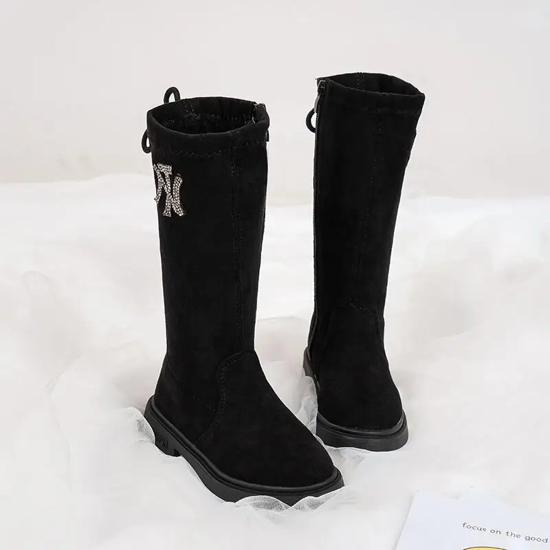 
 Горячая Распродажа, зимние теплые детские высокие сапоги до бедра  