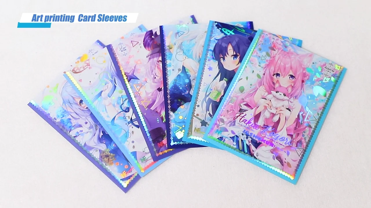 カスタムホログラフィックアートプリントMTGYugiohカードスリーブ