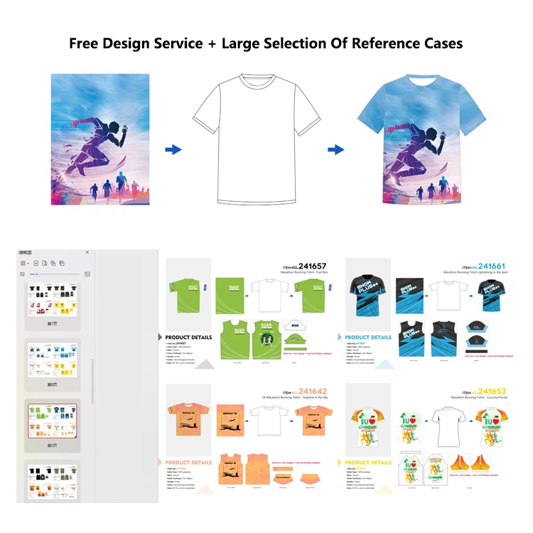 Oem Design Brands Custom Printing Polyester Sport Shirts Marathon Event Personalized Trail Running Quick Dry Sublimation Tshirt