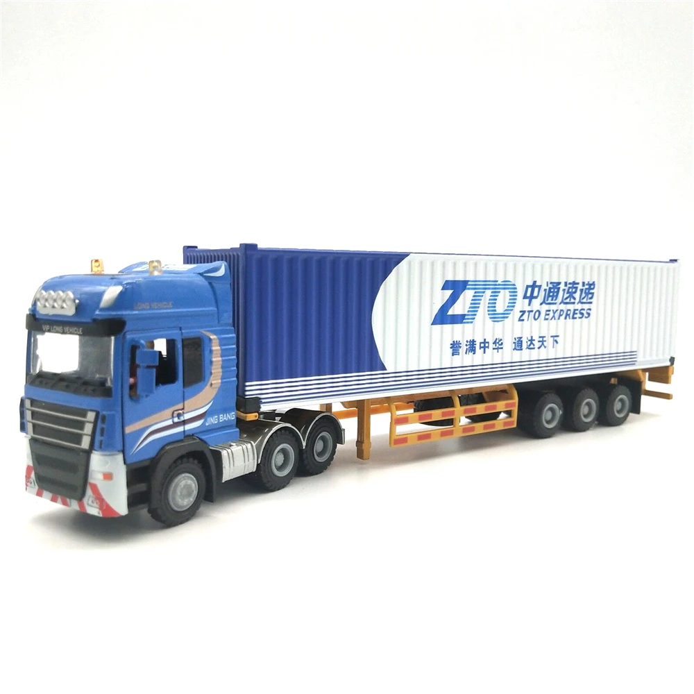 【A】28cm Echo Global Logistics mini container truck model 1:50 container truck model gifts O.A.S ship model