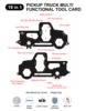 Outil de carte en forme de camionnette 20 en 1 (tournevis)