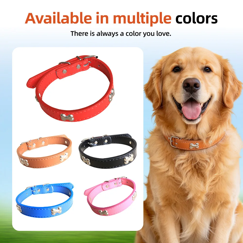 Wholesale Rolled PU Dog Collar Soft Padded Round Puppy Collar Handmade - product detail 2