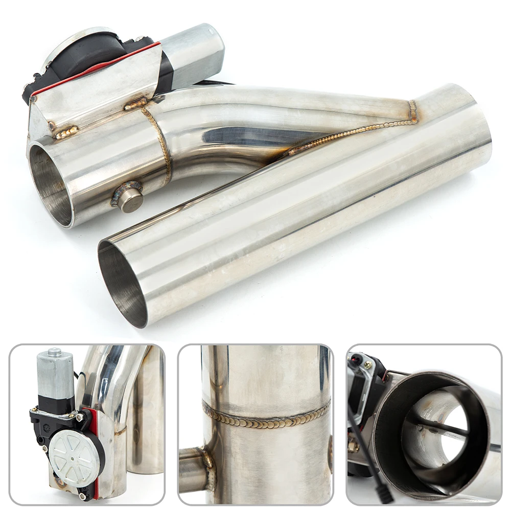 Soupape Échappement Électrique Voiture 63mm Inox - Commande à Distance, Universelle, Améliore Sonorité Et Look Tuning