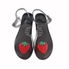 Semelle noire fraise