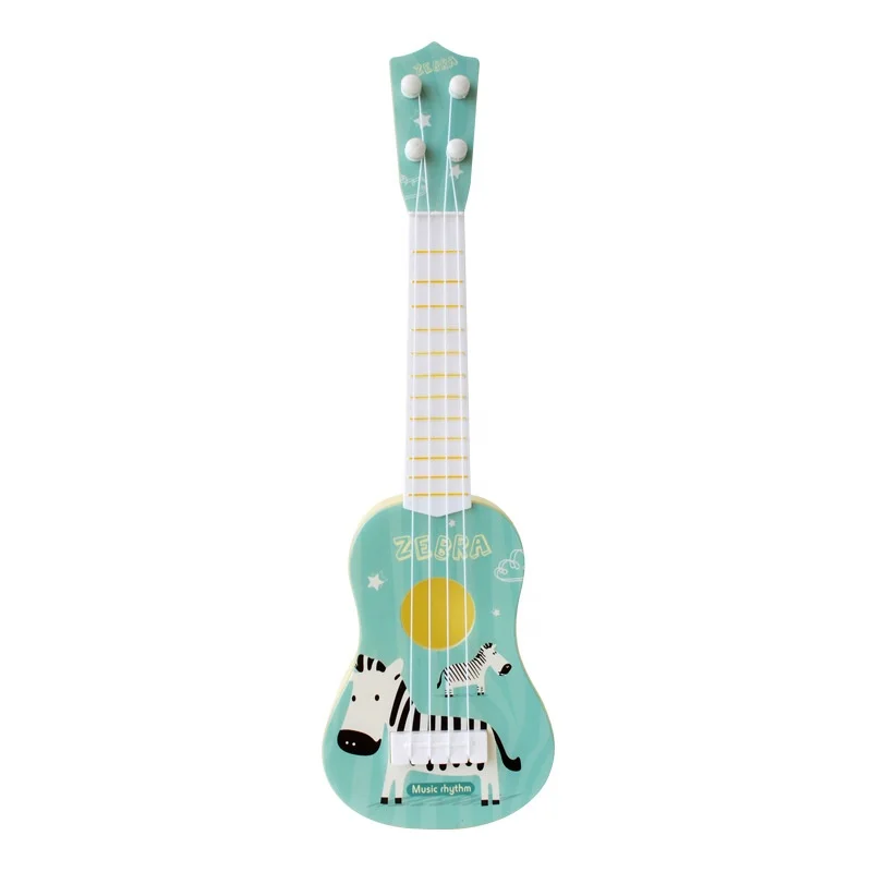 1-2 Kid's Simulation Instrument Mini Four Strings Toy Guitar Can Play Enlightenment Music Toys Musical Instrument Toys