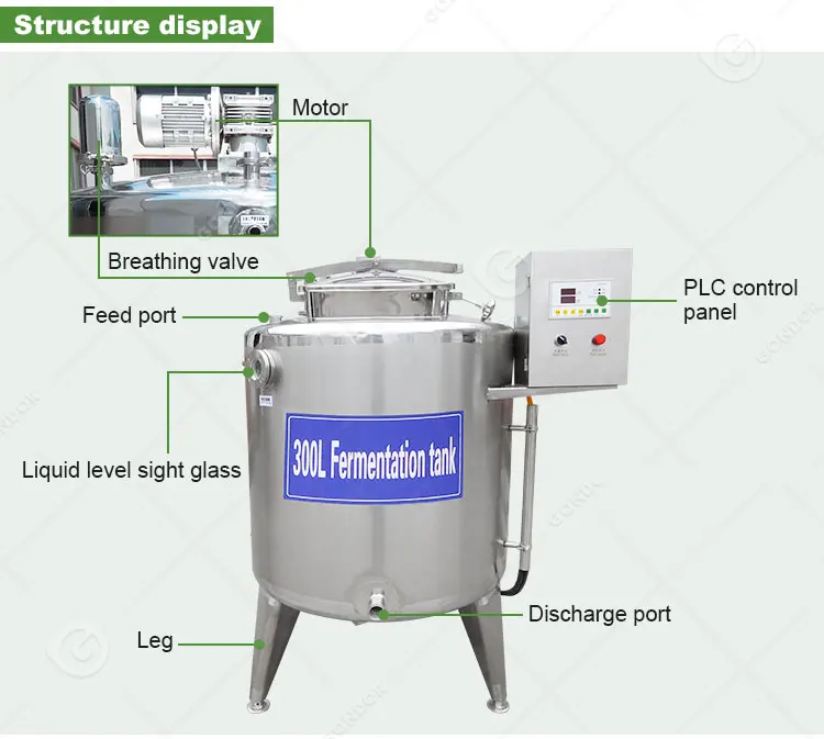 Ferment Tank 100l Equipment Stainless Steel Wine Fermentation Tank Pot Pressure Distillery Home Use