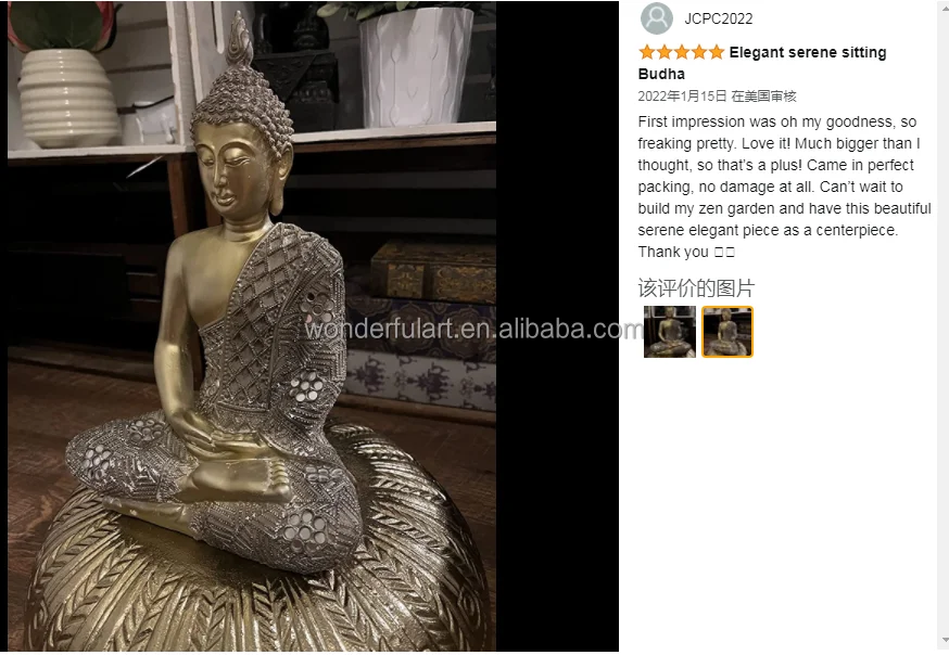 2022 Hot Zen Garden Buddha Statue Fengshui sitting Gods figurine Home decoration Resin Buda sculpture for home and house decor