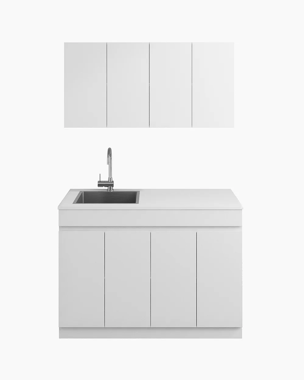 Modern Simple Design Mini Kitchens One Sink Cabinet Wall Cabinet for Single Apartment Furniture