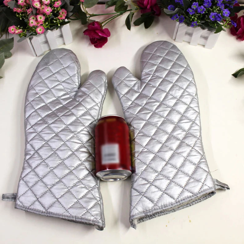 Пользовательские серые термостойкие высокотемпературные изоляционные перчатки для барбекю перчатки для кухни перчатки для духовки варежки для выпечки