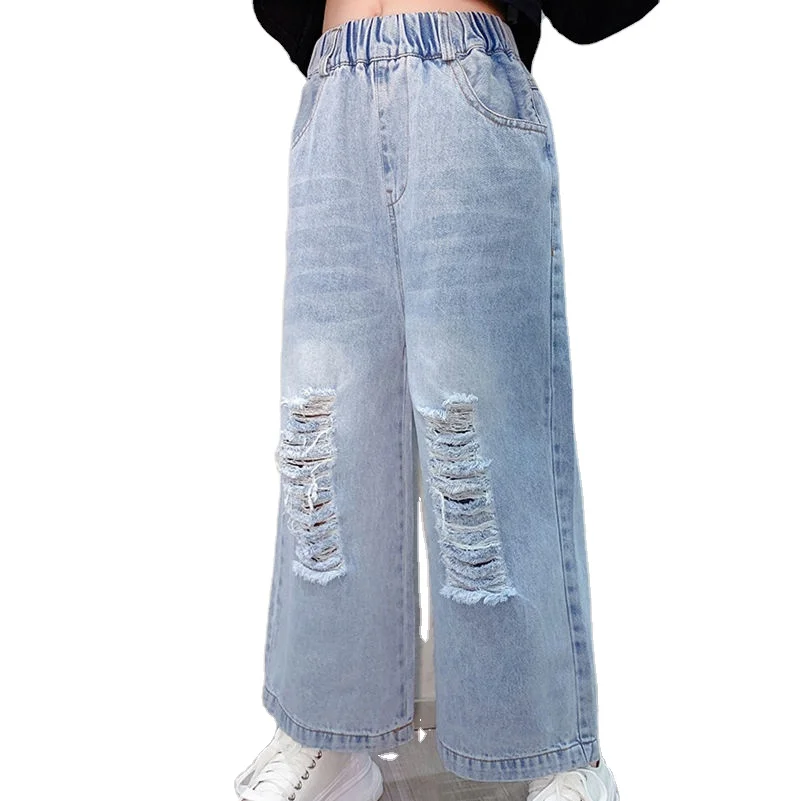 YaYabroe Girls Baggy Jeans Casual Wide Leg Denim Pants Jeans India