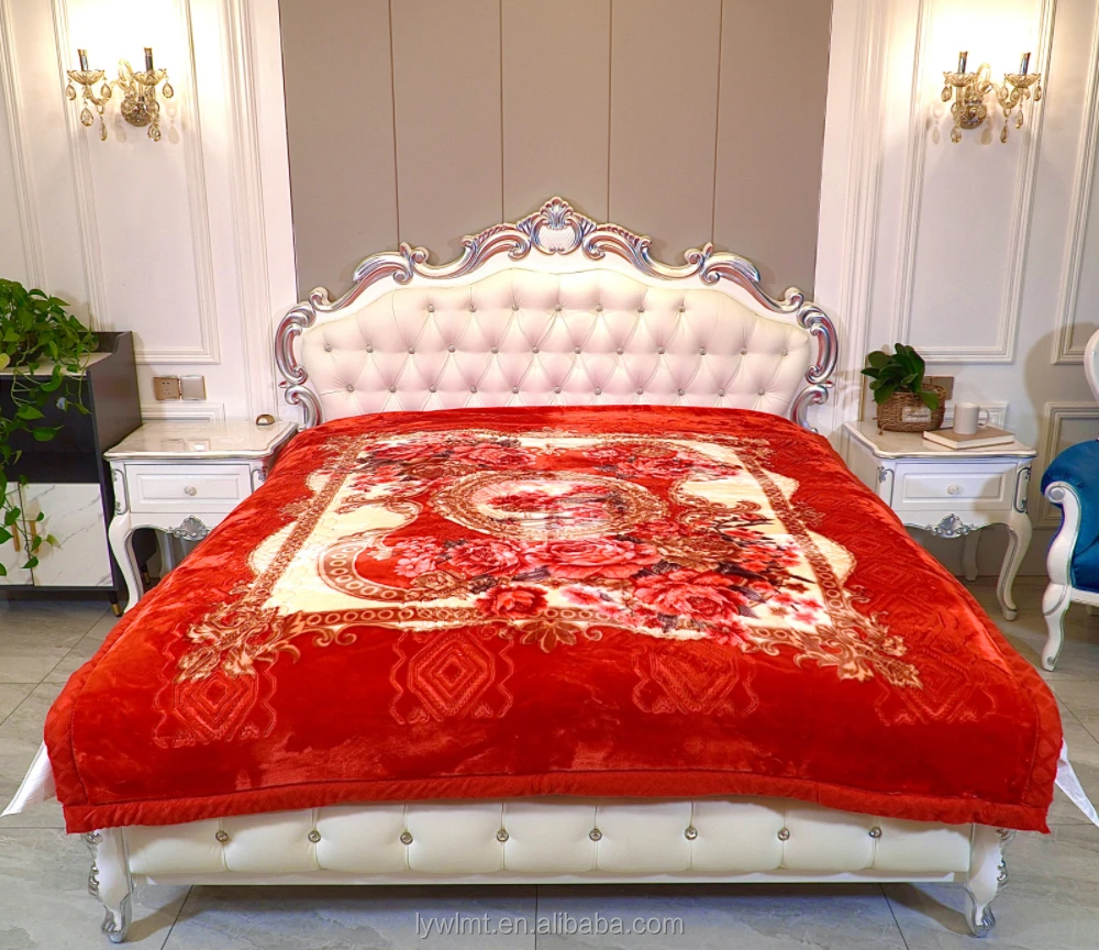 Customized Soft Cheap Fleece Raschel Blankets In Bulk Warm Thick Plush