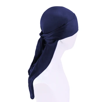 Durag / Du-rag / Do-rag / Bandana - African print cotton - Unisex - Blue