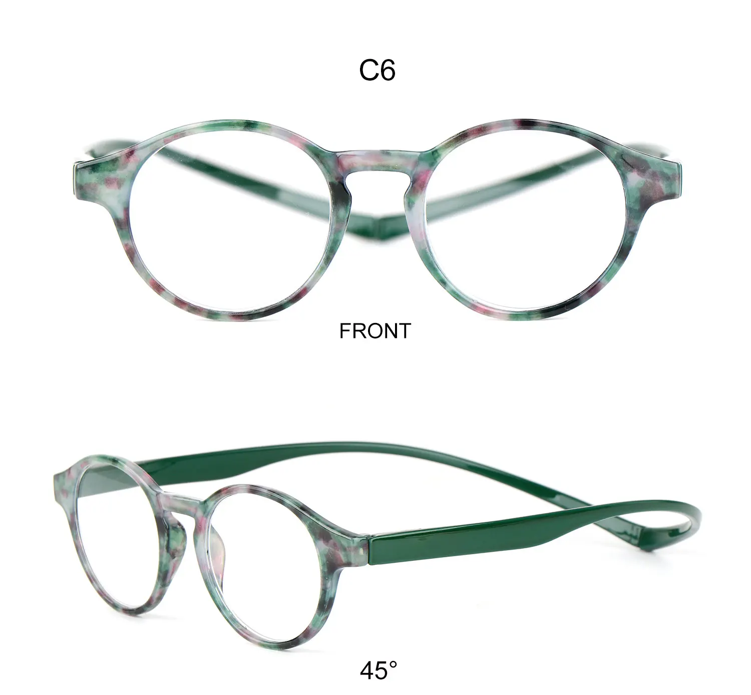 Custom Round Reading Glass Spring Hinge Reading Glasses