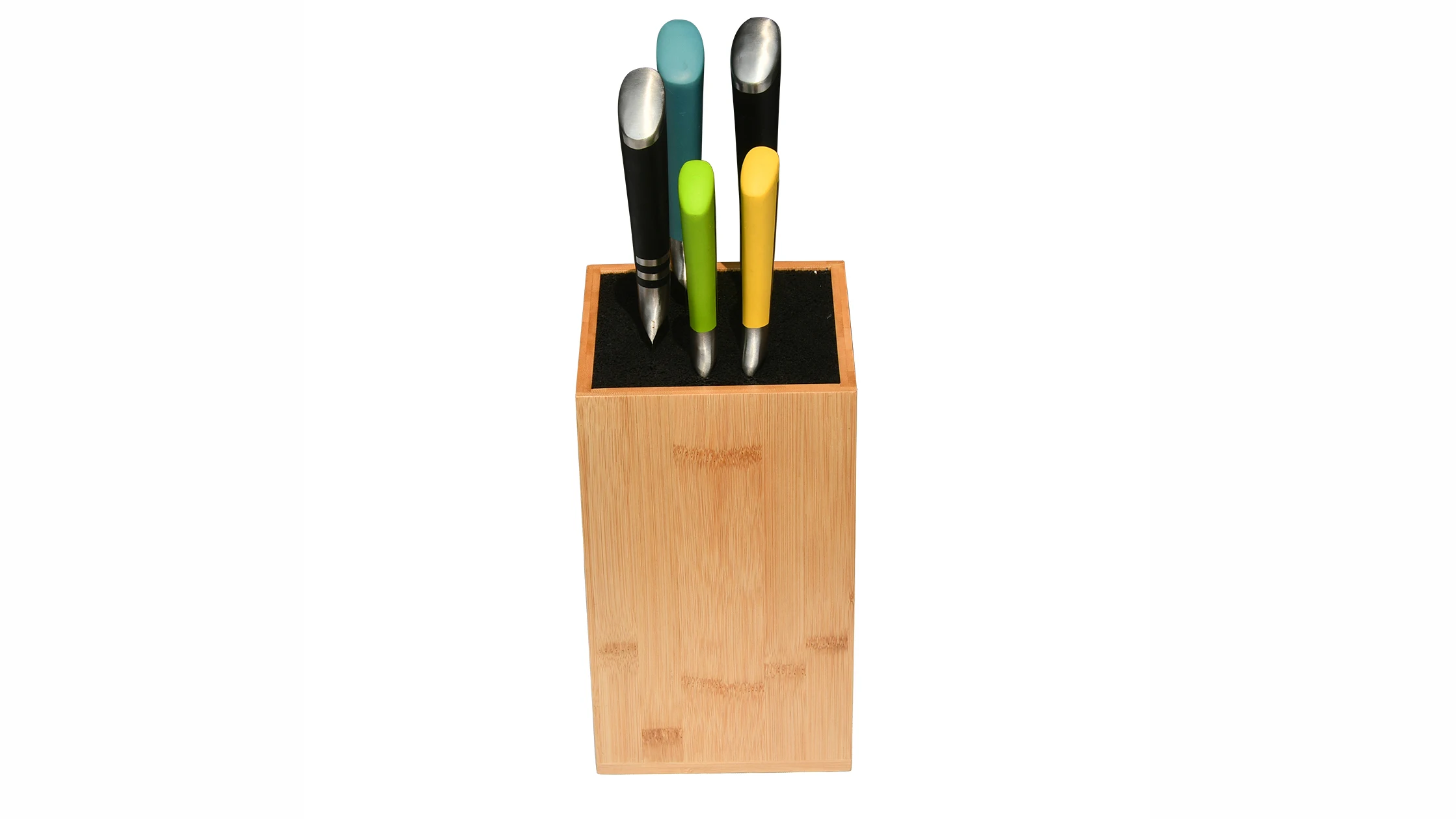 Novelty Universal Bamboo Knife Block Sets With Bristles In Kitchen