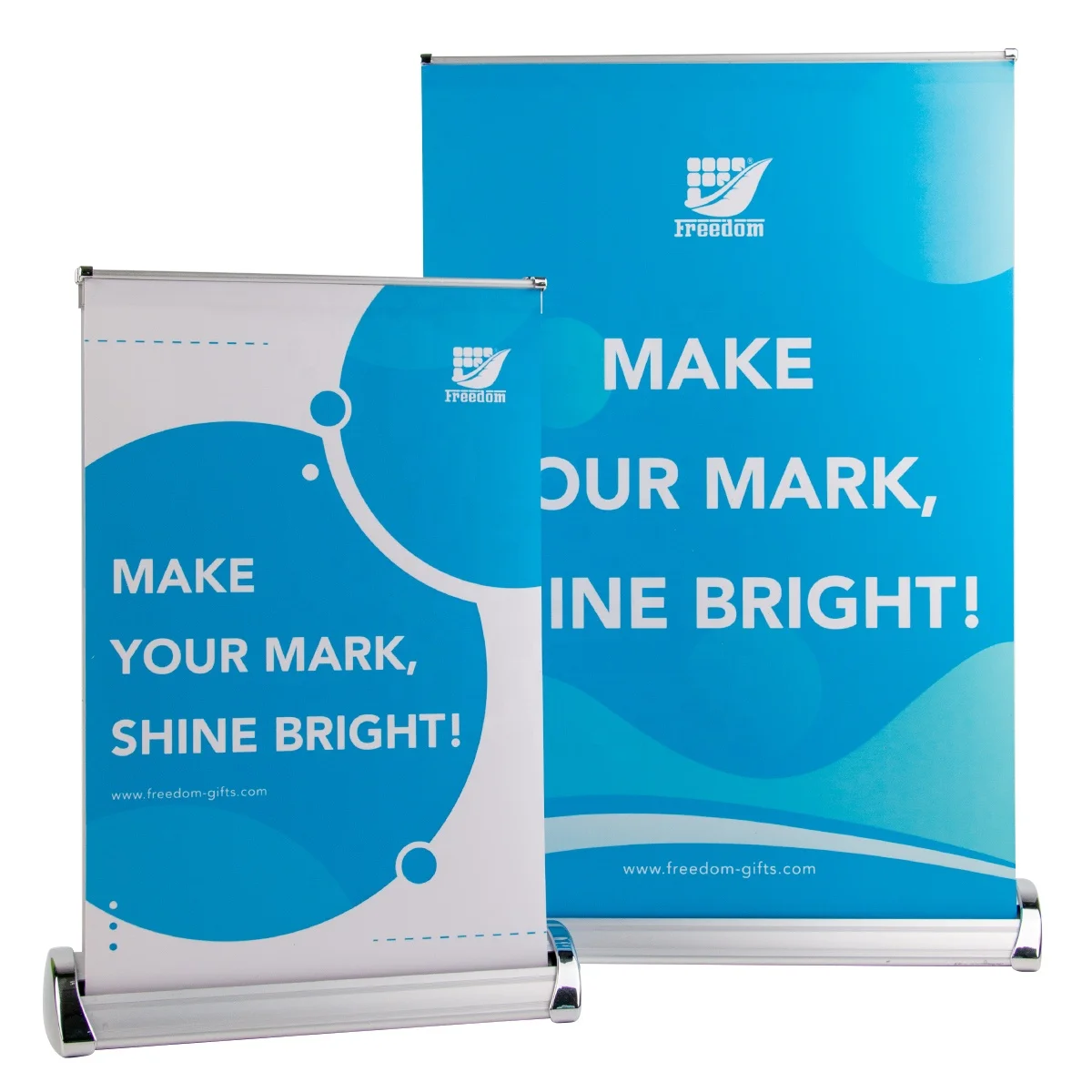 Mini Retractable A4 Table Top Roll Up Banner Portable Roll-up Displays 