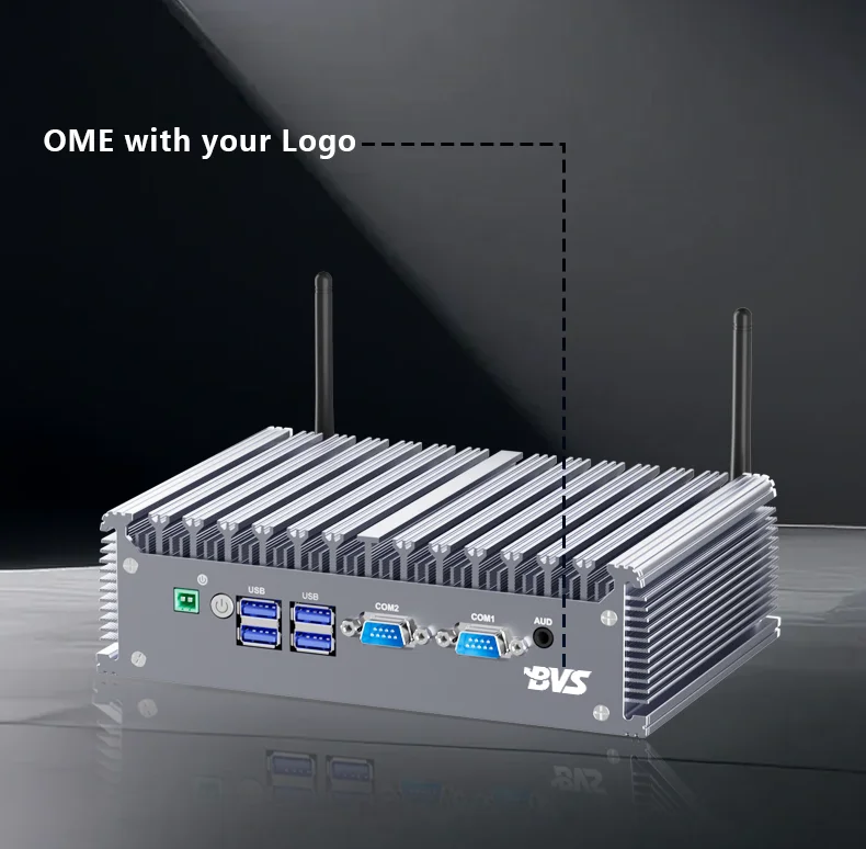 Customized Touchscreen Fanless Mini PC Core I3-5th Gen Processor 4+128 GB Industrial Embedded Mini Computer